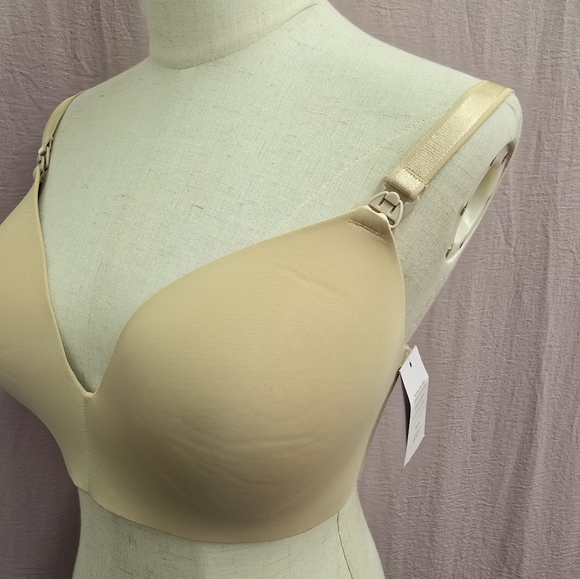 NWT Auden Lightly Lined Wireless Nursing Bra- Pearl Tan, 36DDD - Picture 2 of 9